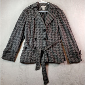 Marisa Christina Jacket Womens Size Medium‎ Gray Double Breasted Button Front